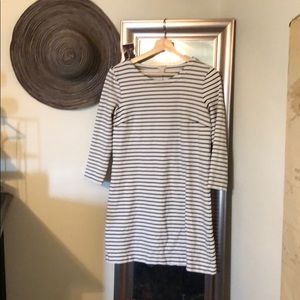 3/4 sleeve striped dress,